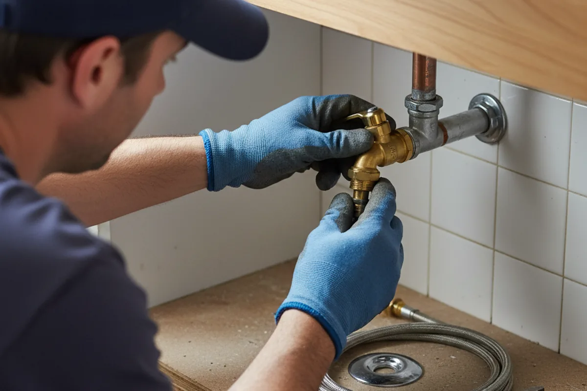 Shutoff valve and fitting work during Repiping in Hunter